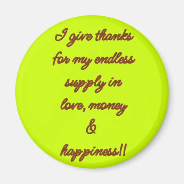 Íman Magnet de fornecimento sem fim (Frente)