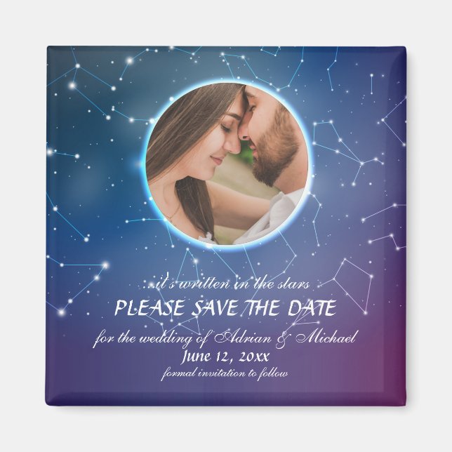 Íman Magnet de Foto de Constelação (Frente)