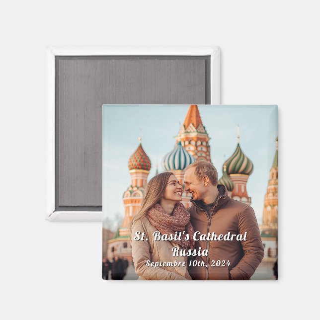 Íman Magnet de Foto Personalizada Rússia Viagem (Front/Back)