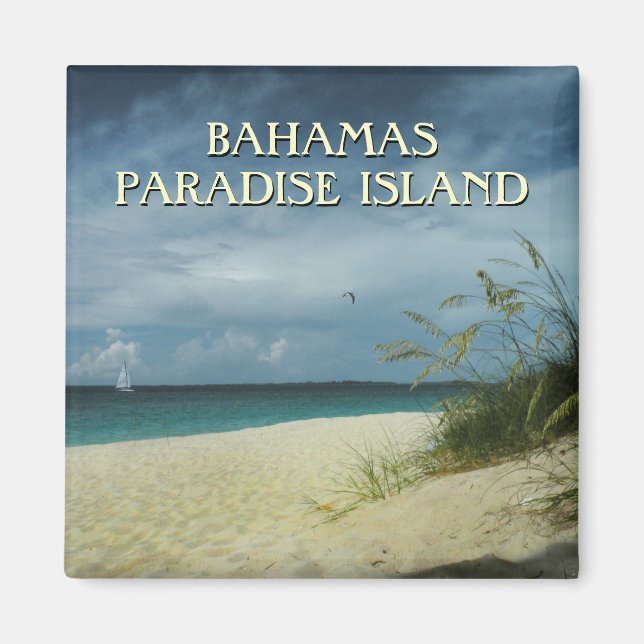 Íman Magnet de Fotografia de Bahamas Viagem Souvenir (Frente)