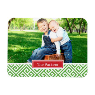 Íman Magnet de Fotografia do Monograma de Feriado de Ch