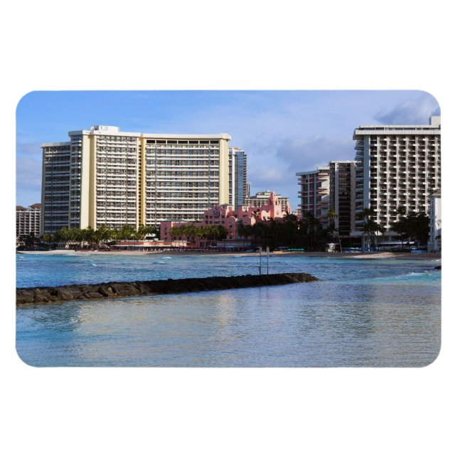 Íman Magnet de Fotografia Scenic Waikiki (Horizontal)