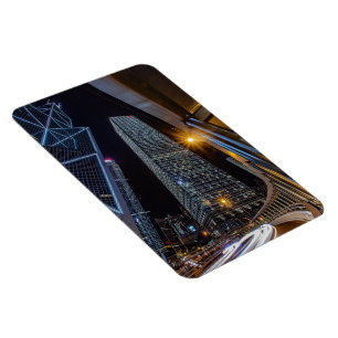 Íman Magnet de Fotografias da Noite Central de Hong Kon