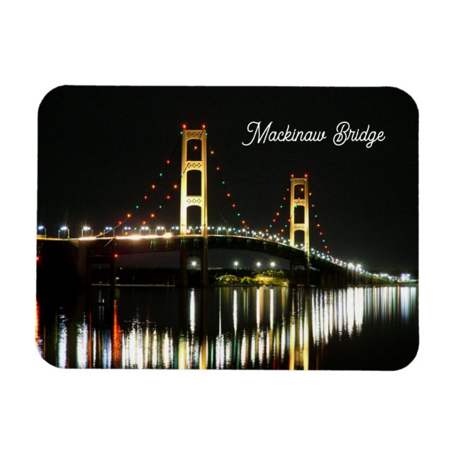 Íman Magnet de Fotografias Flexível da Ponte Mackinaw (Horizontal)