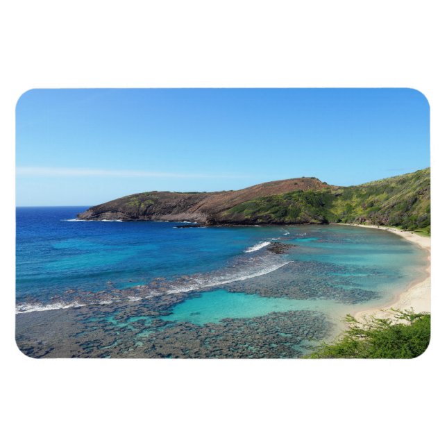 Íman Magnet de Fotografias para Vista Costeira do Havaí (Horizontal)