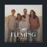 Íman Magnet de Fotografias Personalizadas do Nome da Fa<br><div class="desc">Os presentes fotográficos são os melhores presentes! Facilmente personalizado com seu texto e/ou fotos para uma aparência personalizada. Desenhado por Berry Berry Sweet. Ver mais designs em www.berryberrysweet.com</div>