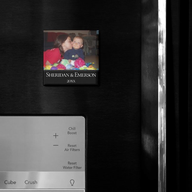 Íman Magnet de Fotografias Personalizado | Ano do nome  (Criador carregado)