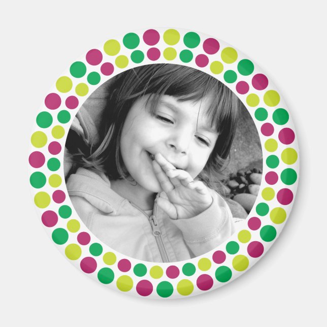 Íman Magnet de fotos de feriado Feliz e Bright 2010 (Frente)