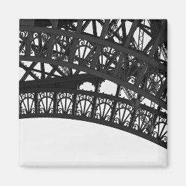 Íman Magnet de fotos em arco de torre Eiffel preto e br