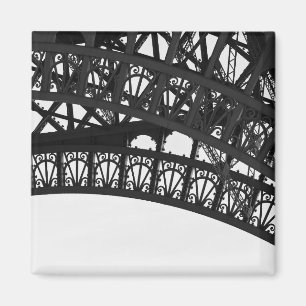 Íman Magnet de fotos em arco de torre Eiffel preto e br
