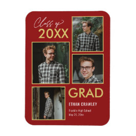 Íman Magnet de Graduação de COR EDITÁVEL da Galeria Est