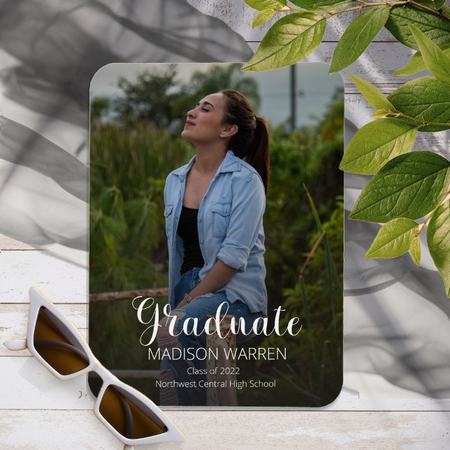 Íman Magnet de Graduação de Fotos do Formando de Script (Criador carregado)