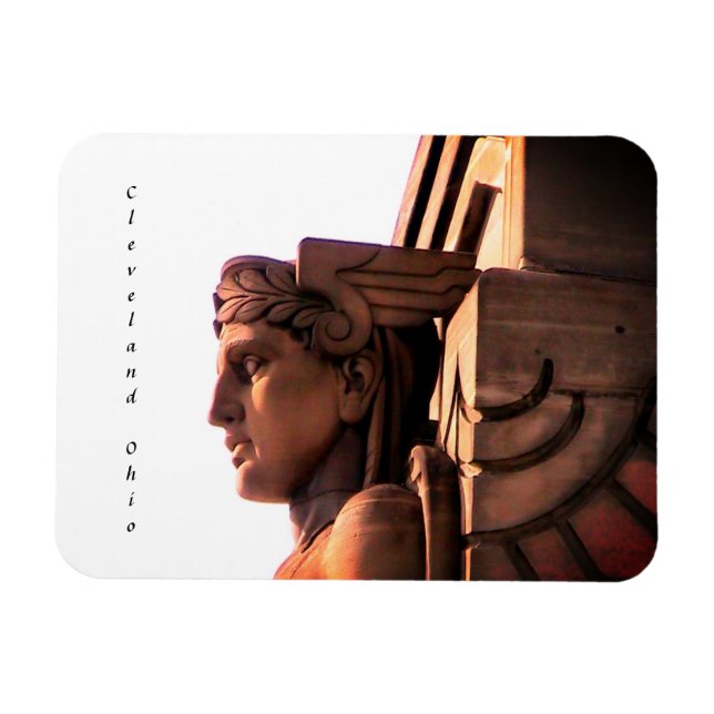 Íman Magnet de Guarda Deco da Arte Cleveland (Horizontal)