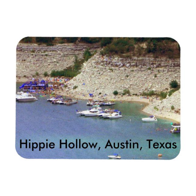 Íman Magnet de Hippie Hollow, Austin Texas (Horizontal)