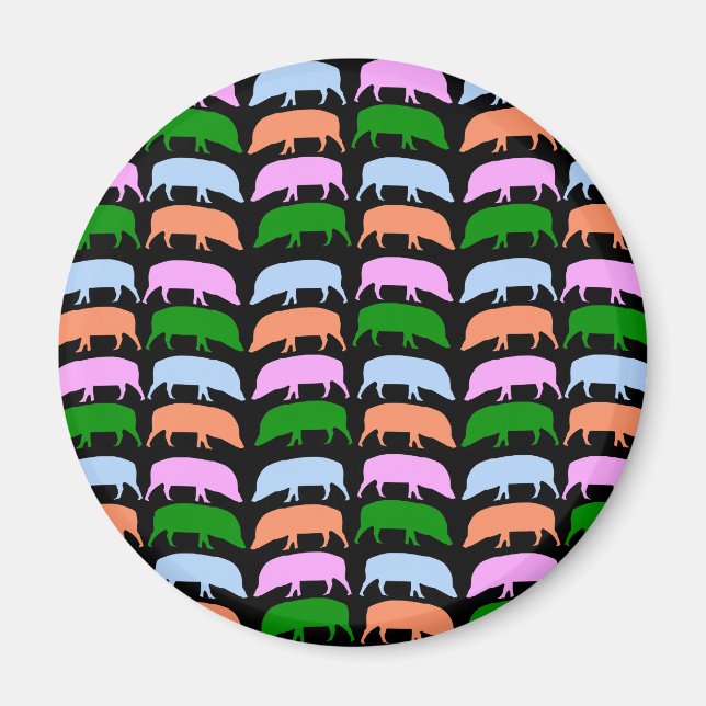 Íman Magnet de Hogs multicolorido (Frente)