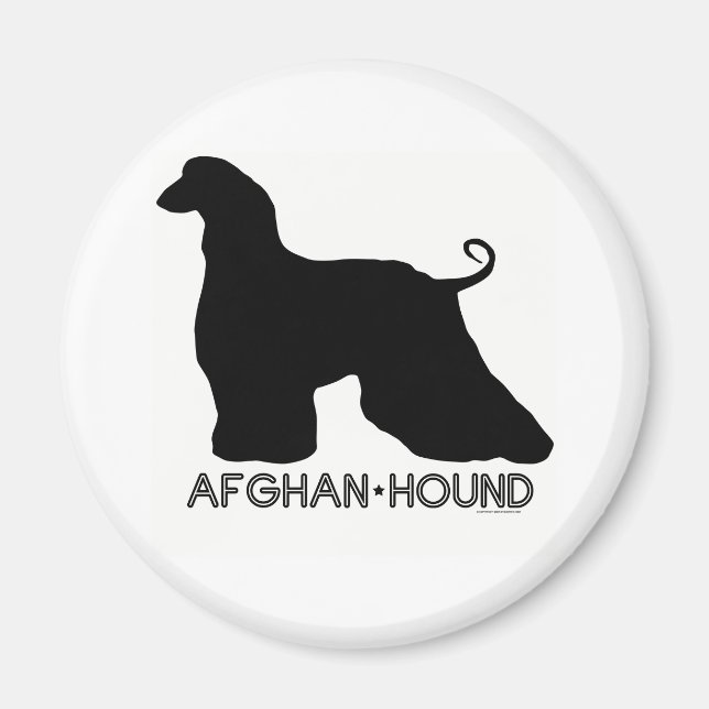 Íman Magnet de Hound Afegão (Frente)