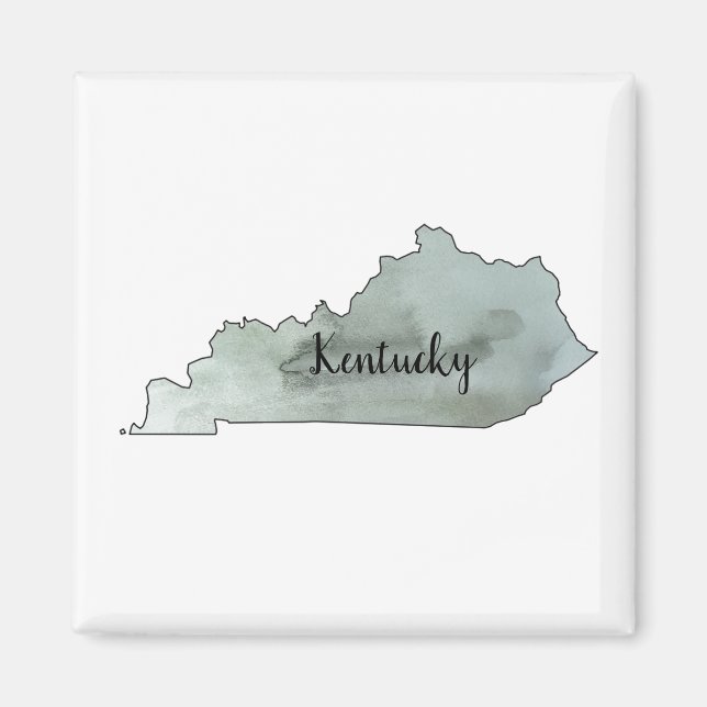 Íman Magnet de Ilustração do Estado do Kentucky (Frente)
