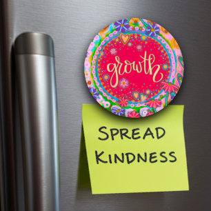 Íman Magnet De Inspiração Floral De Crescimento