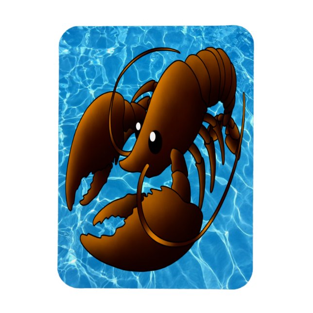 Íman Magnet De Lagosta Laranja De Cartoon (Vertical)