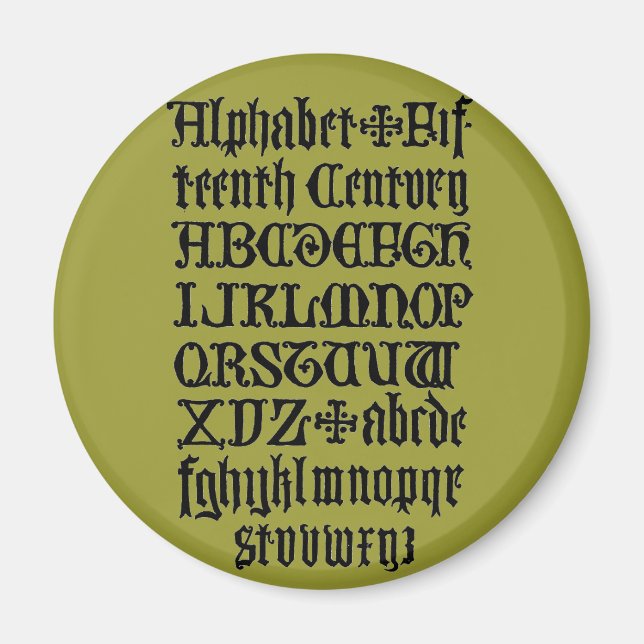 Íman Magnet de Letras Gótico (Frente)