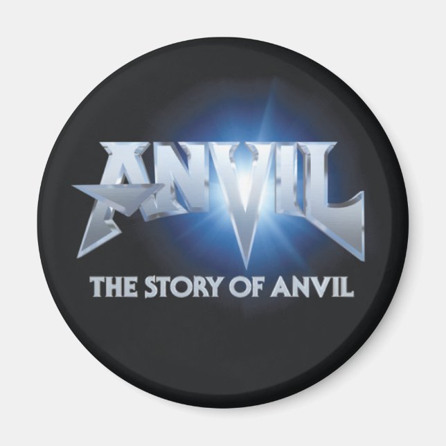 ÍMAN MAGNET DE LOGOTIPO DE FILME ANVIL PRETO (Frente)