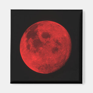 ÍMAN MAGNET DE LUA VERMELHA BRILHANTE. IMÃ DE GELADEIRA