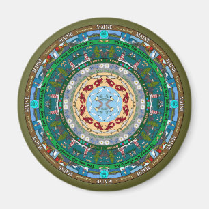 Íman Magnet de Mandala, Estado do Maine