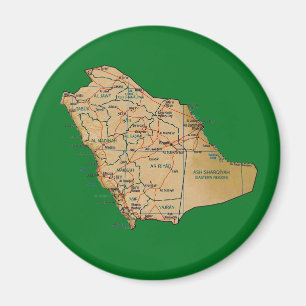 Íman Magnet de Mapa da Arábia Saudita