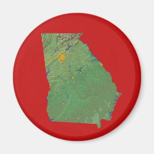 Íman Magnet de Mapa da Geórgia