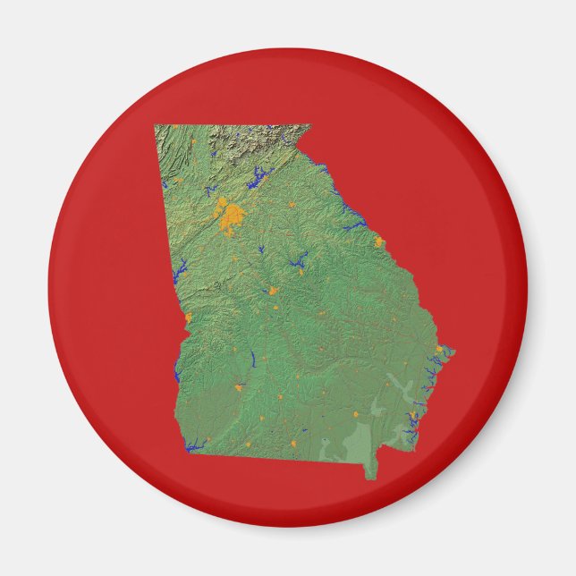 Íman Magnet de Mapa da Geórgia (Frente)