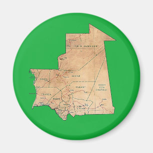 Íman Magnet de Mapa da Mauritânia