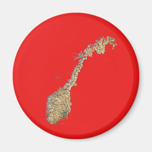 Íman Magnet de Mapa da Noruega