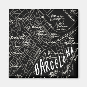 Íman Magnet de Mapa de Espanha de Barcelona - Estilo de
