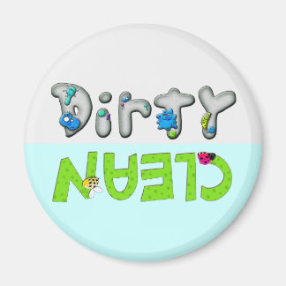 Íman Magnet de máquina de lavar louça suja e limpa para