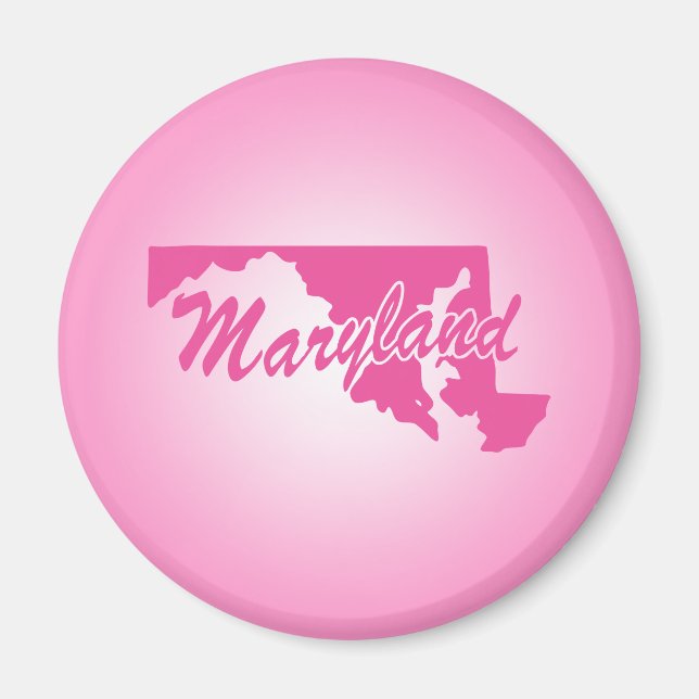 Íman Magnet de Maryland rosa (Frente)
