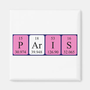 Íman Magnet de mesa periódica de Paris
