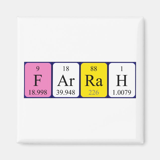 Íman Magnet de mesa periódica Farrah (Frente)
