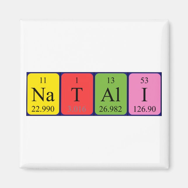 Íman Magnet de mesa periódica Natali (Frente)