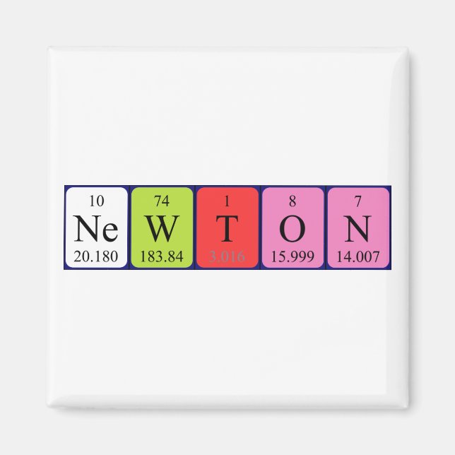 Íman Magnet de mesa periódica Newton (Frente)
