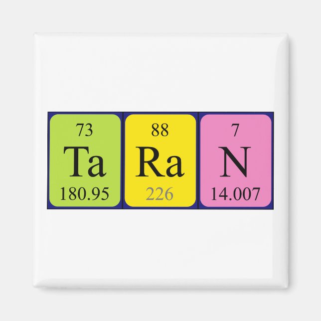 Íman Magnet de mesa periódica Taran (Frente)