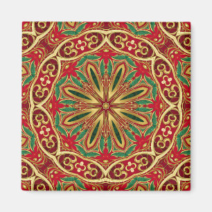 Íman Magnet de Natal Dourado Vermelho