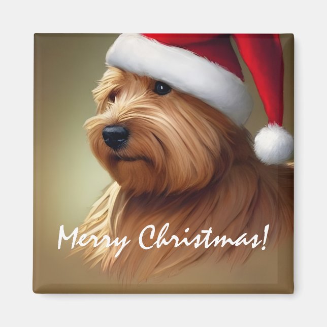 Íman Magnet de Natal Norfolk Terrier (Frente)