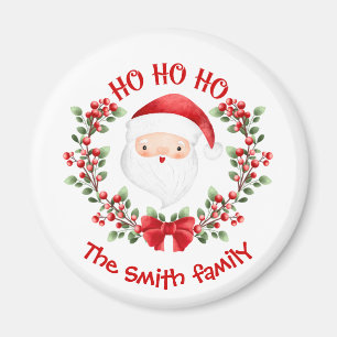 Íman Magnet de Nome da Família de Natal do Papai Noel