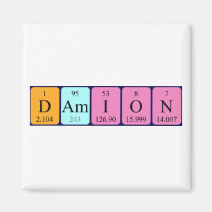 Íman Magnet de nome de mesa periódica Dionne