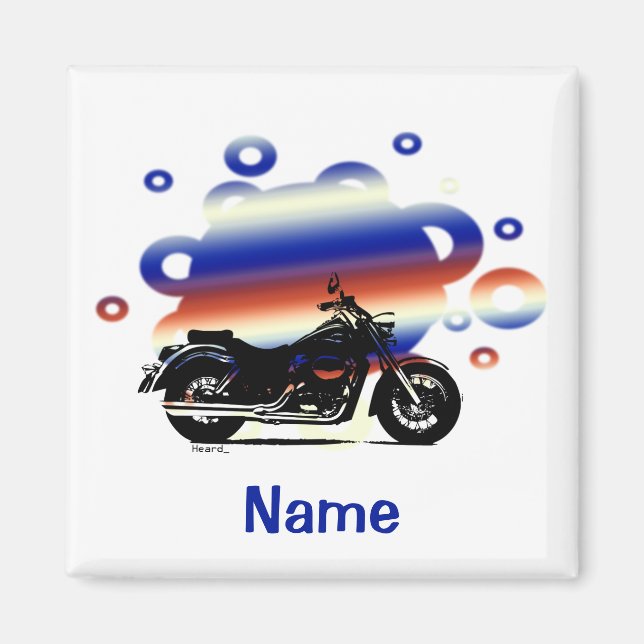 Íman Magnet de nome de motociclo (Frente)