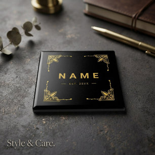 Íman Magnet de nome personalizado elegante para casa ou