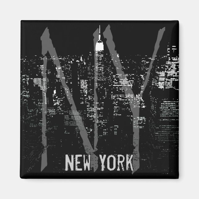 Íman Magnet de Nova York Imã de geladeira NY Souvenir (Frente)