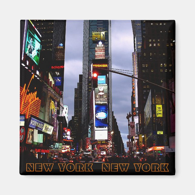 Íman Magnet de Nova York Imã de geladeira NY Souvenir (Frente)