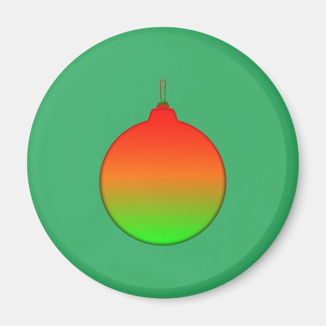 Íman Magnet de Ornamento de Bola de Natal (Frente)