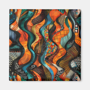 Íman Magnet de Padrão Tribal Africano